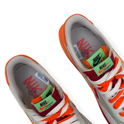 NIKE X SACAI X CLOT LDWAFFLE SNEAKER NET ORANGE BLAZE UK8 | UK 8, Orange
