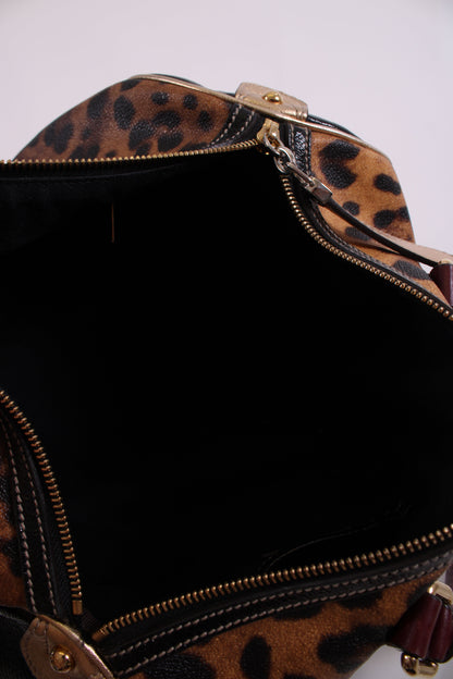 Dolce & Gabbana Miss Escape Bowling Bag Leopard Print | O/S, Red
