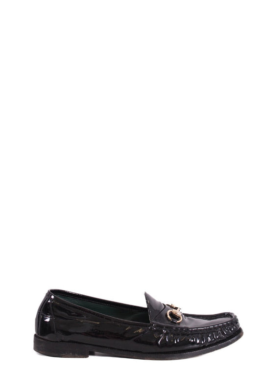 Gucci Patent Horsebit Loafers Black 41 | DEFAULT TITLE, Black