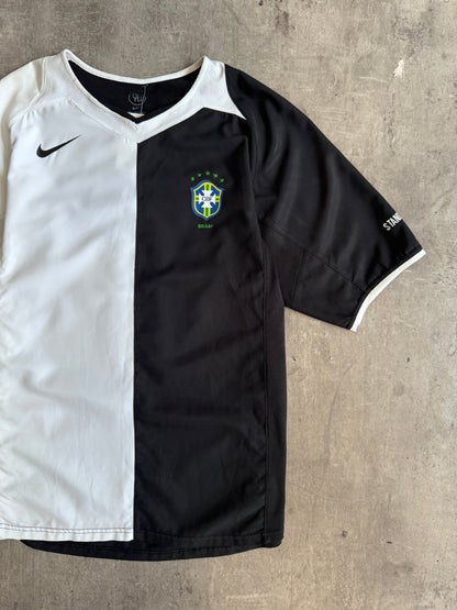 2004-2005 Brazil Nike T90 Anti Rascim Football Shirt | Medium, Multicoloured