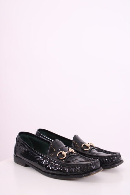 Gucci Patent Horsebit Loafers Black 41 | DEFAULT TITLE, Black