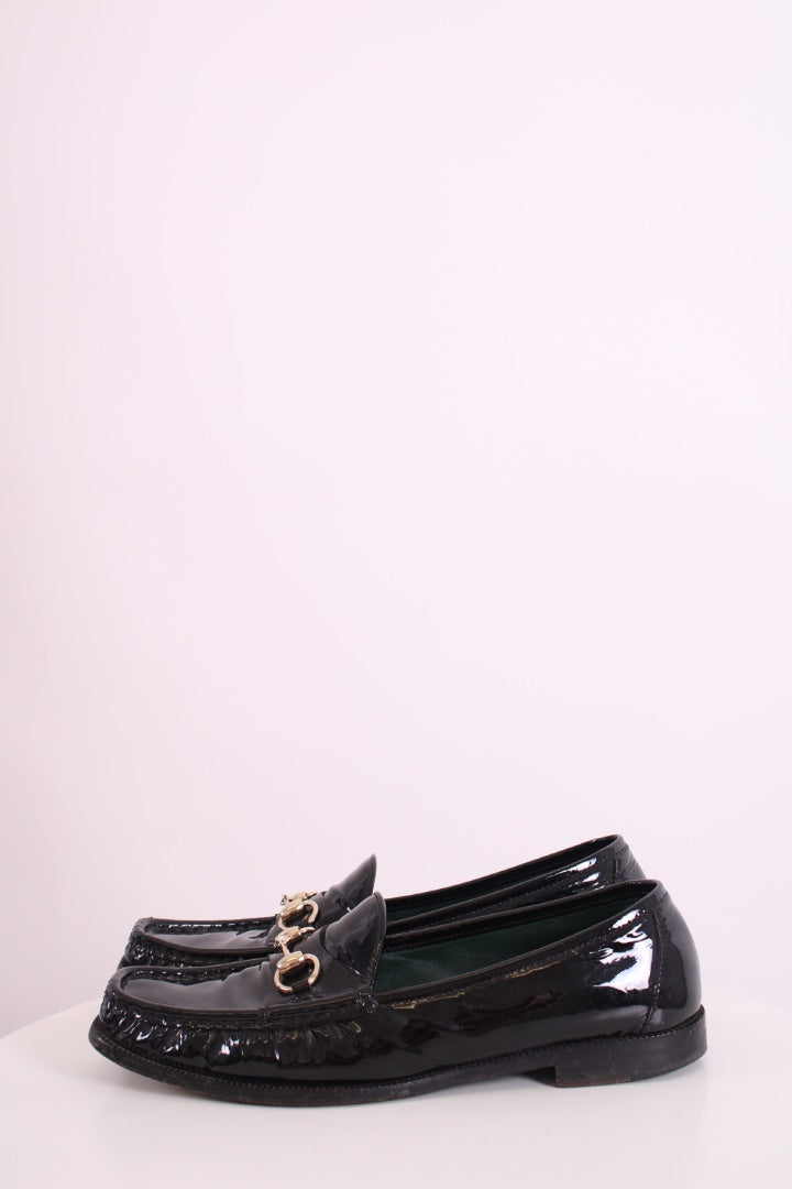 Gucci Patent Horsebit Loafers Black 41 | DEFAULT TITLE, Black