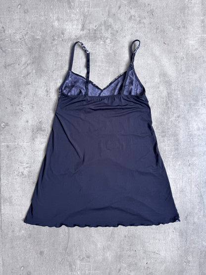 Lace Layered Grey Printed Cami Top