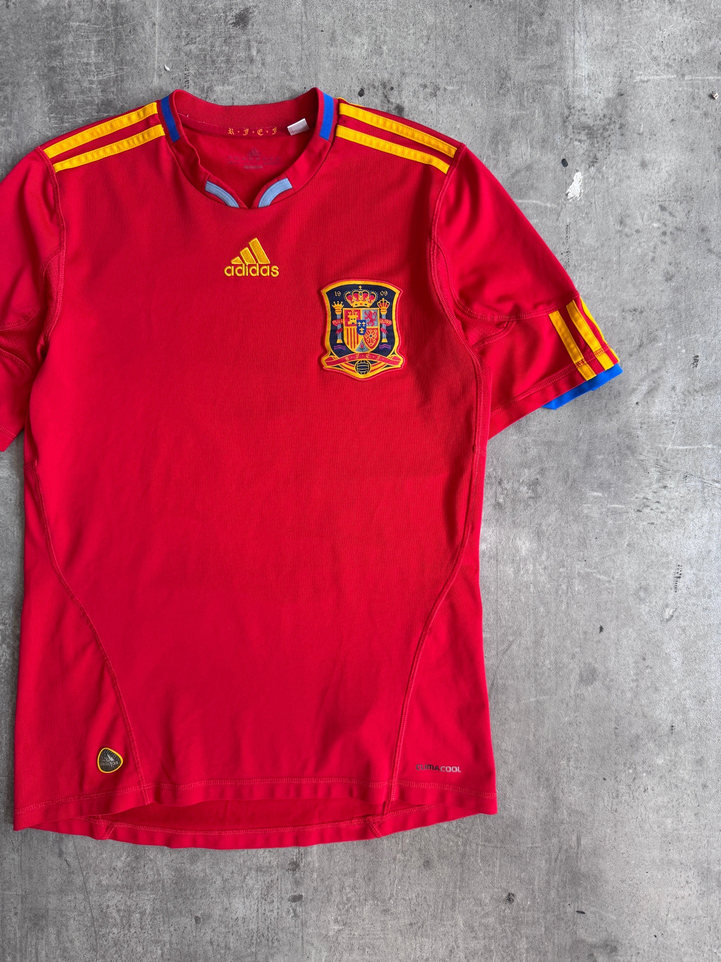 2010 Spain x Adidas Home Football Shirt | Medium, Multicoloured