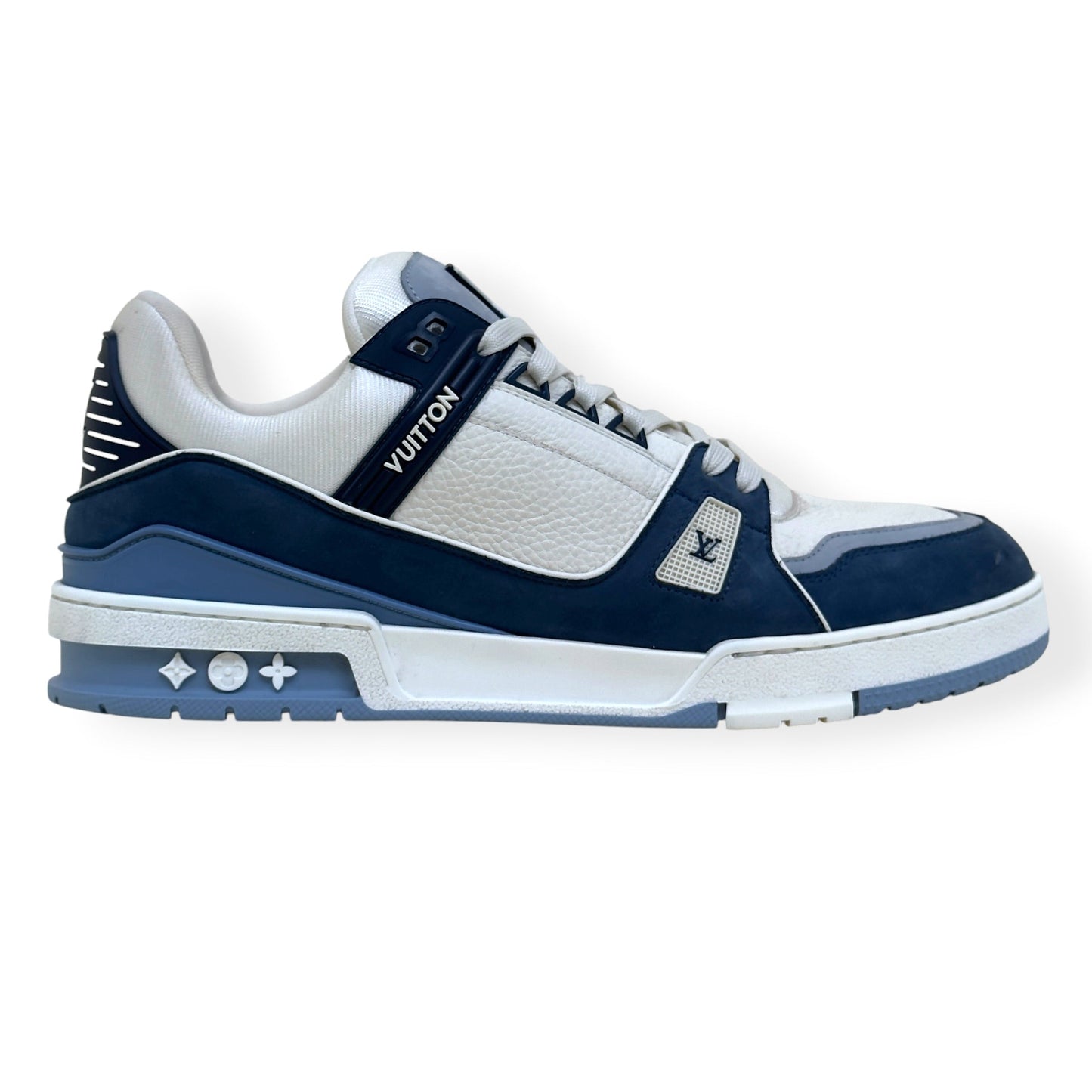LOUIS VUITTON LV TRAINER SNEAKER NAVY BLUE / WHITE UK10 | UK 10, Multicoloured