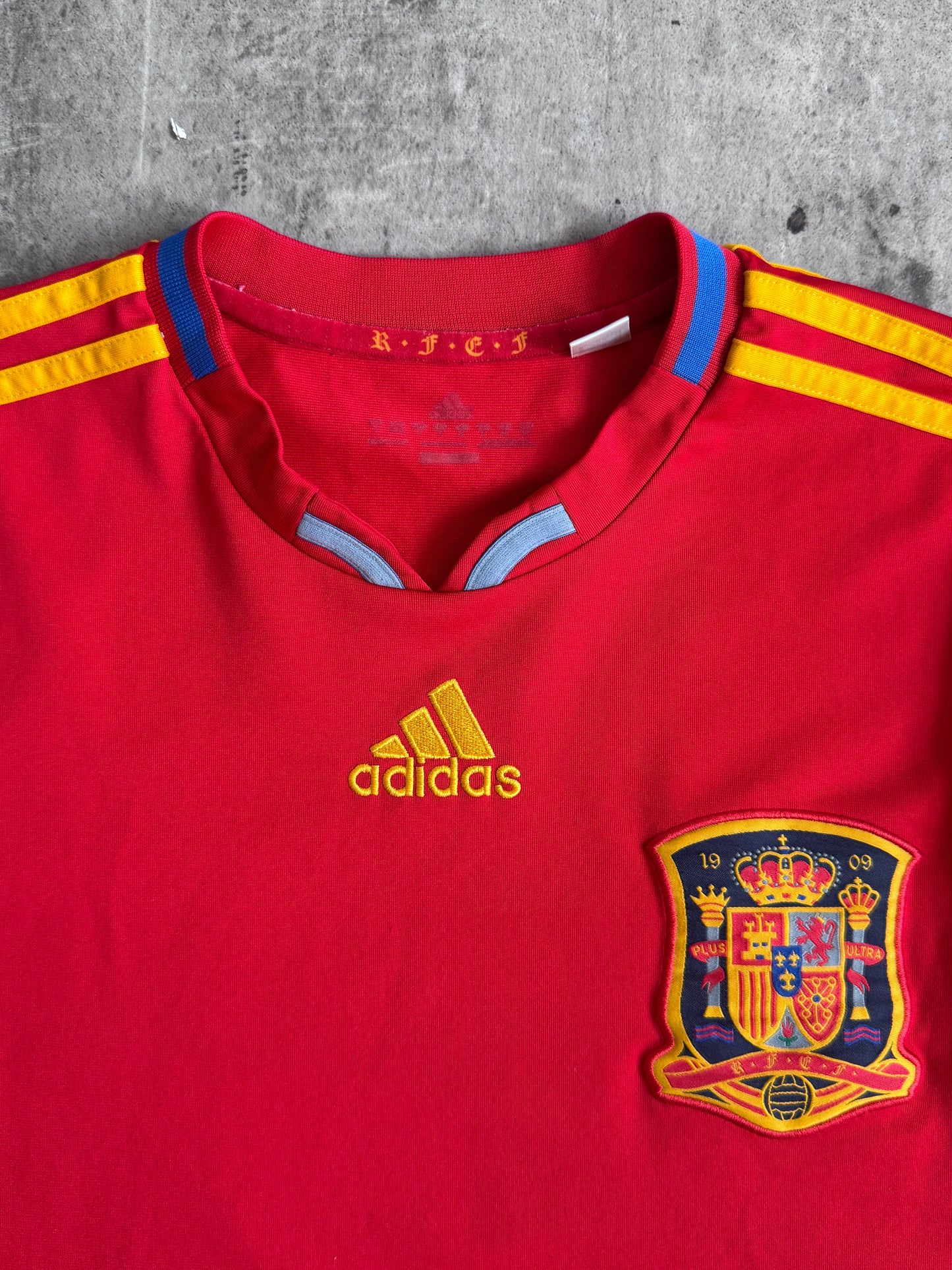 2010 Spain x Adidas Home Football Shirt | Medium, Multicoloured