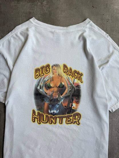 00s 'Big Rack Hunter' White Graphic Tee