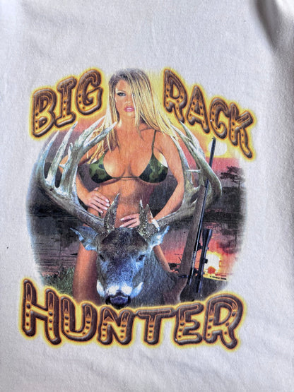 00s 'Big Rack Hunter' White Graphic Tee