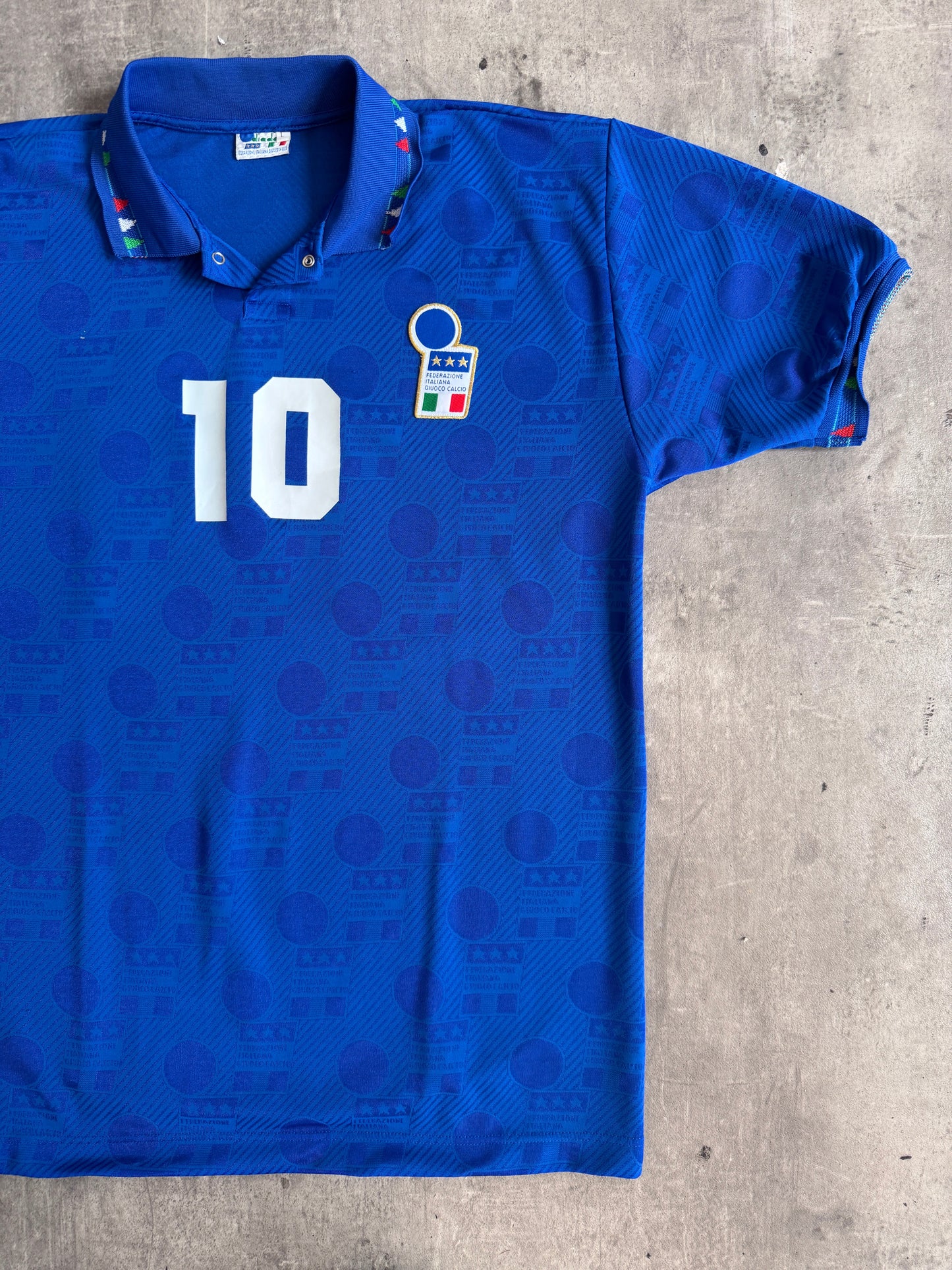 1994 Italy x Diadora "10" Home Football Shirt | Extra Large, Multicoloured