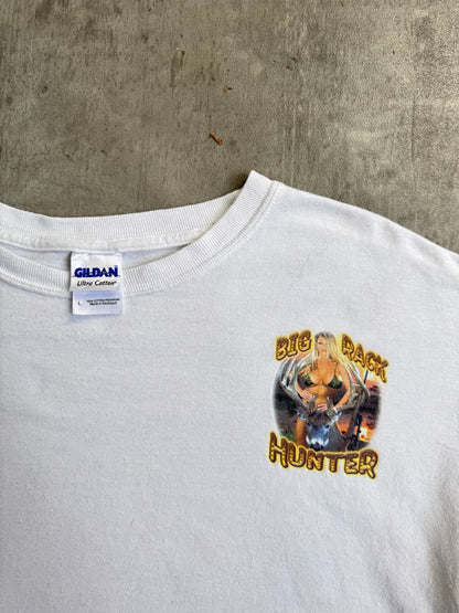 00s 'Big Rack Hunter' White Graphic Tee