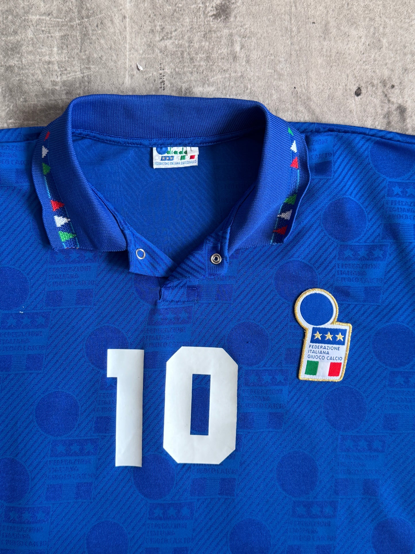 1994 Italy x Diadora "10" Home Football Shirt | Extra Large, Multicoloured