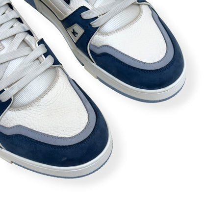 LOUIS VUITTON LV TRAINER SNEAKER NAVY BLUE / WHITE UK10 | UK 10, Multicoloured