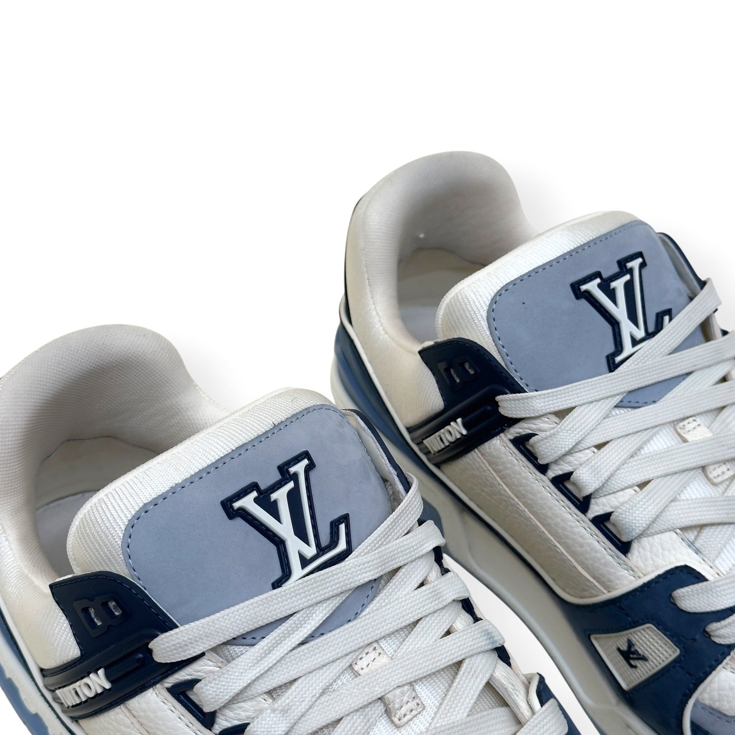 LOUIS VUITTON LV TRAINER SNEAKER NAVY BLUE / WHITE UK10 | UK 10, Multicoloured