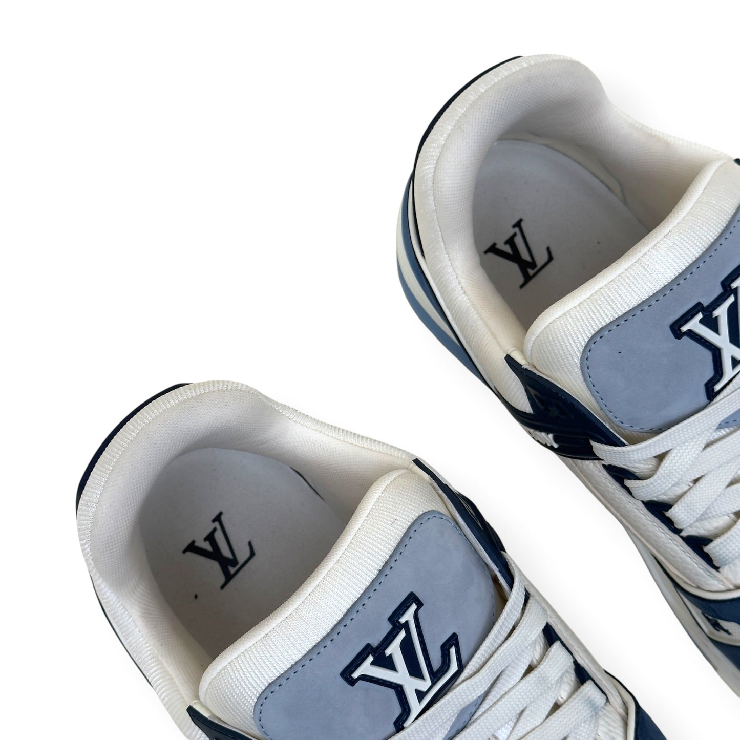LOUIS VUITTON LV TRAINER SNEAKER NAVY BLUE / WHITE UK10 | UK 10, Multicoloured