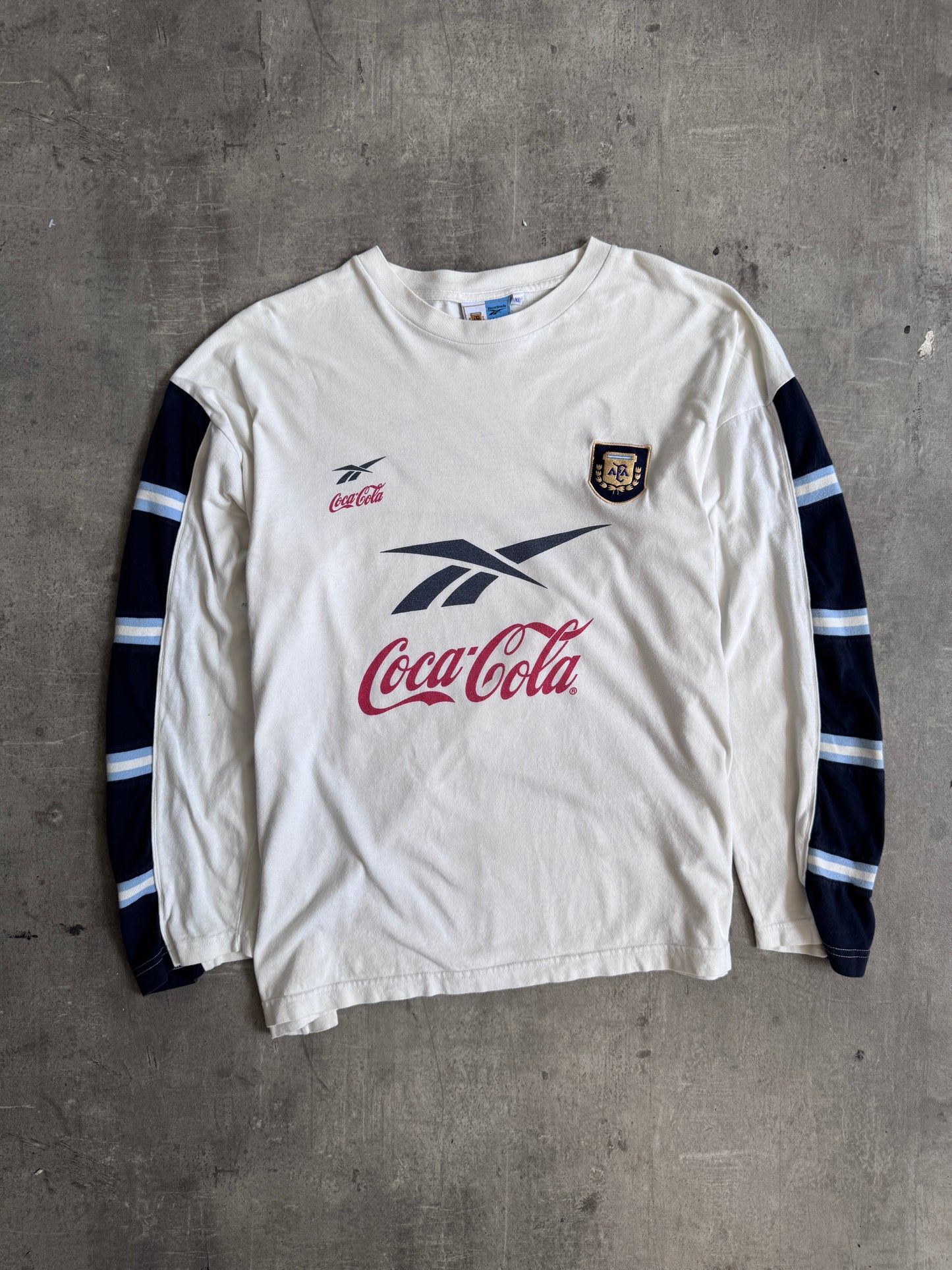 1999 Argentina x Reebok Coca Cola LS Football Tee | Extra Extra Large, Multicoloured