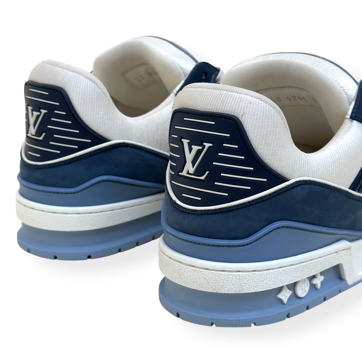 LOUIS VUITTON LV TRAINER SNEAKER NAVY BLUE / WHITE UK10 | UK 10, Multicoloured