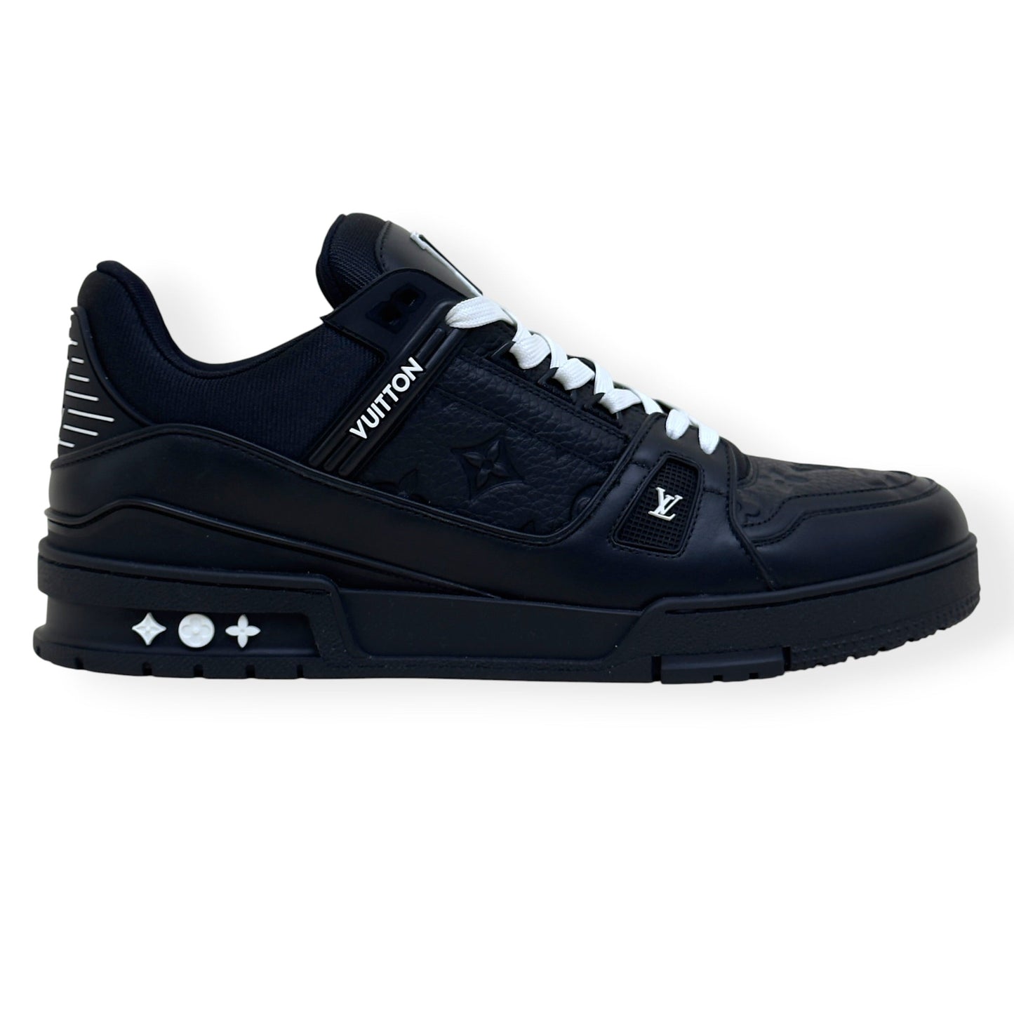 LOUIS VUITTON LV TRAINER SNEAKER BLACK / WHITE UK10 | UK 10, Black
