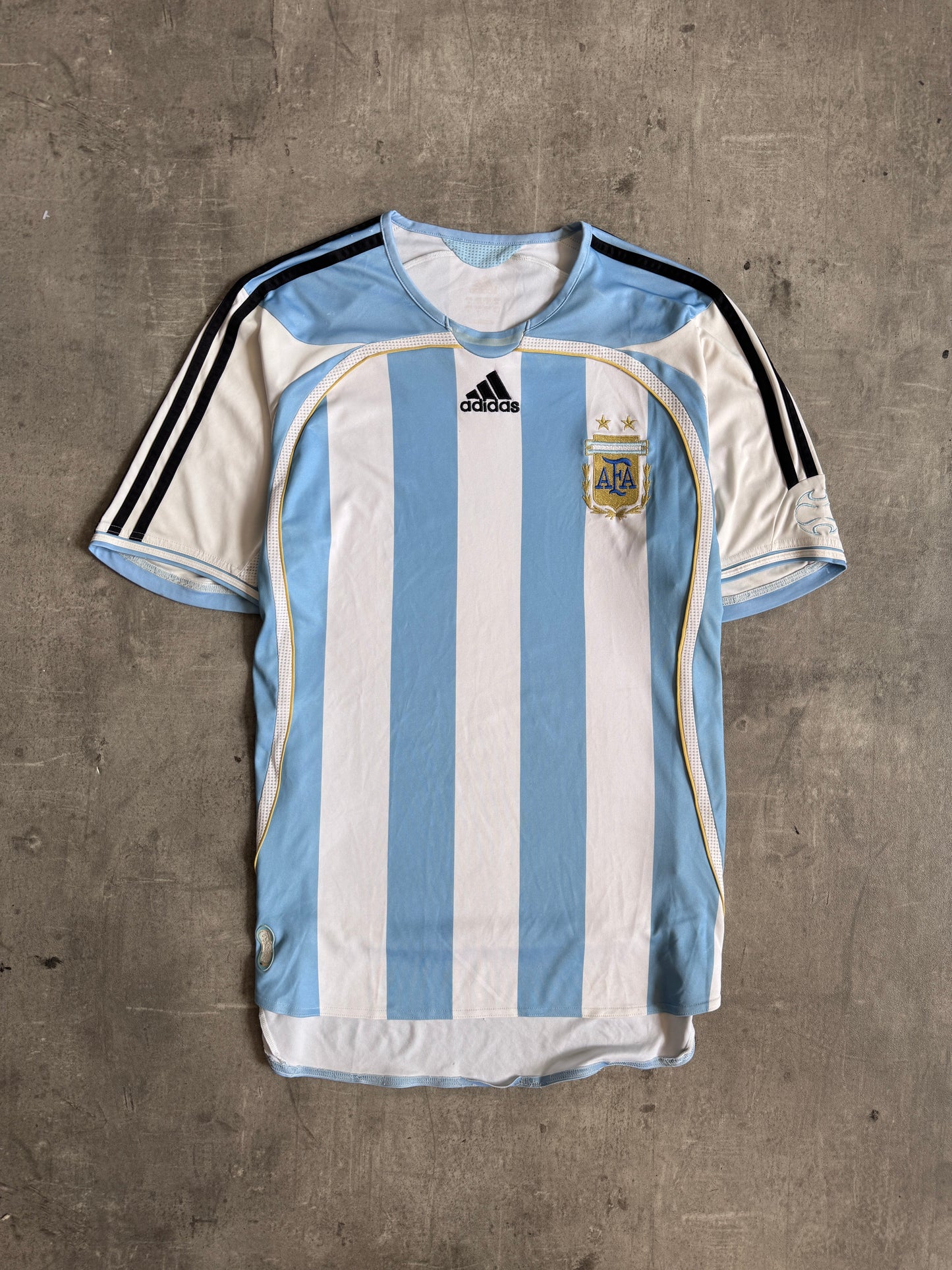 2006 Argentina x Adidas Home Football Shirt | Large, Multicoloured
