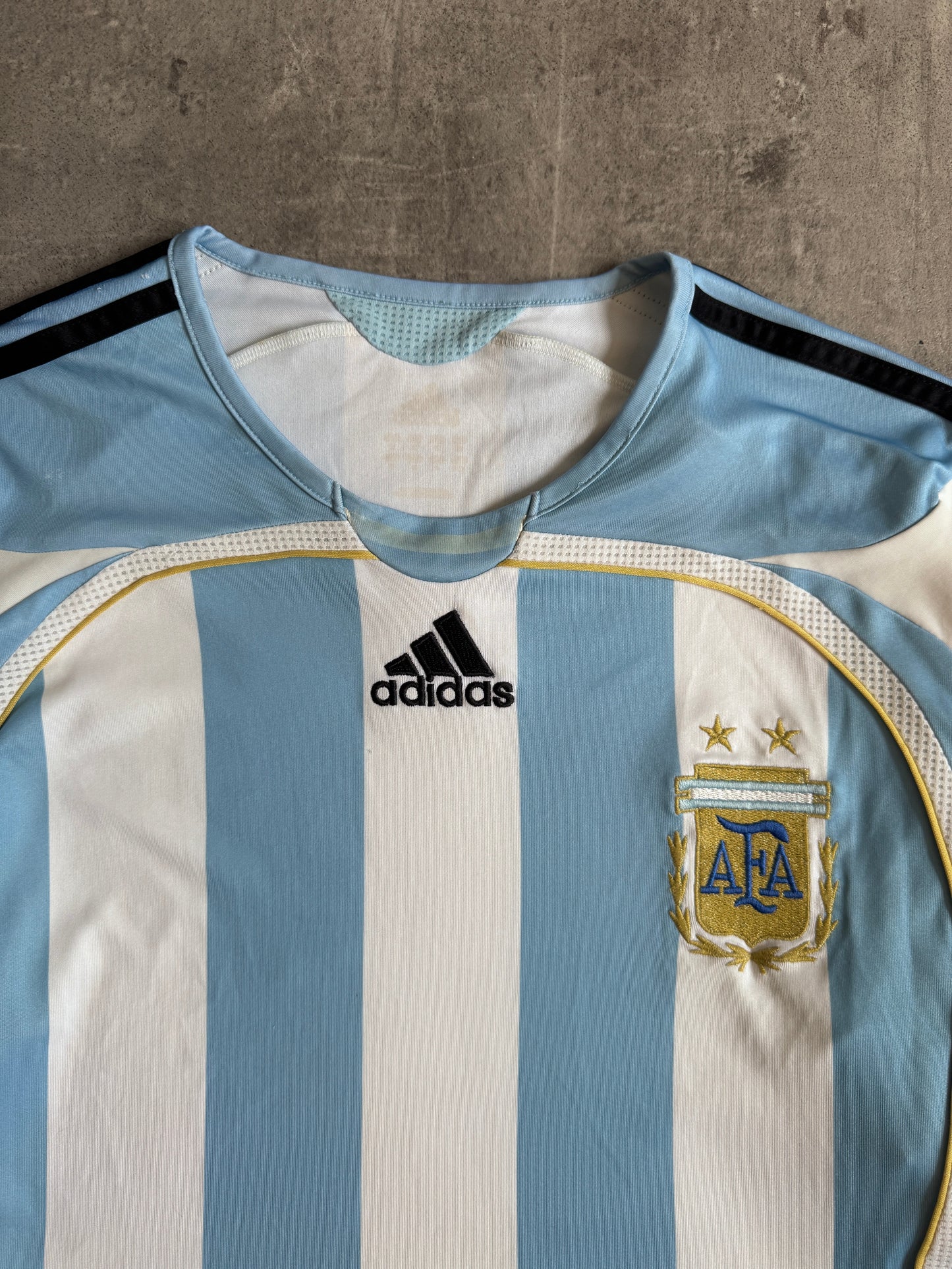 2006 Argentina x Adidas Home Football Shirt | Large, Multicoloured