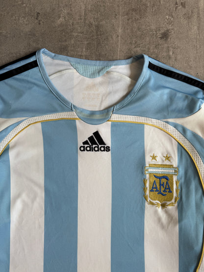 2006 Argentina x Adidas Home Football Shirt | Large, Multicoloured