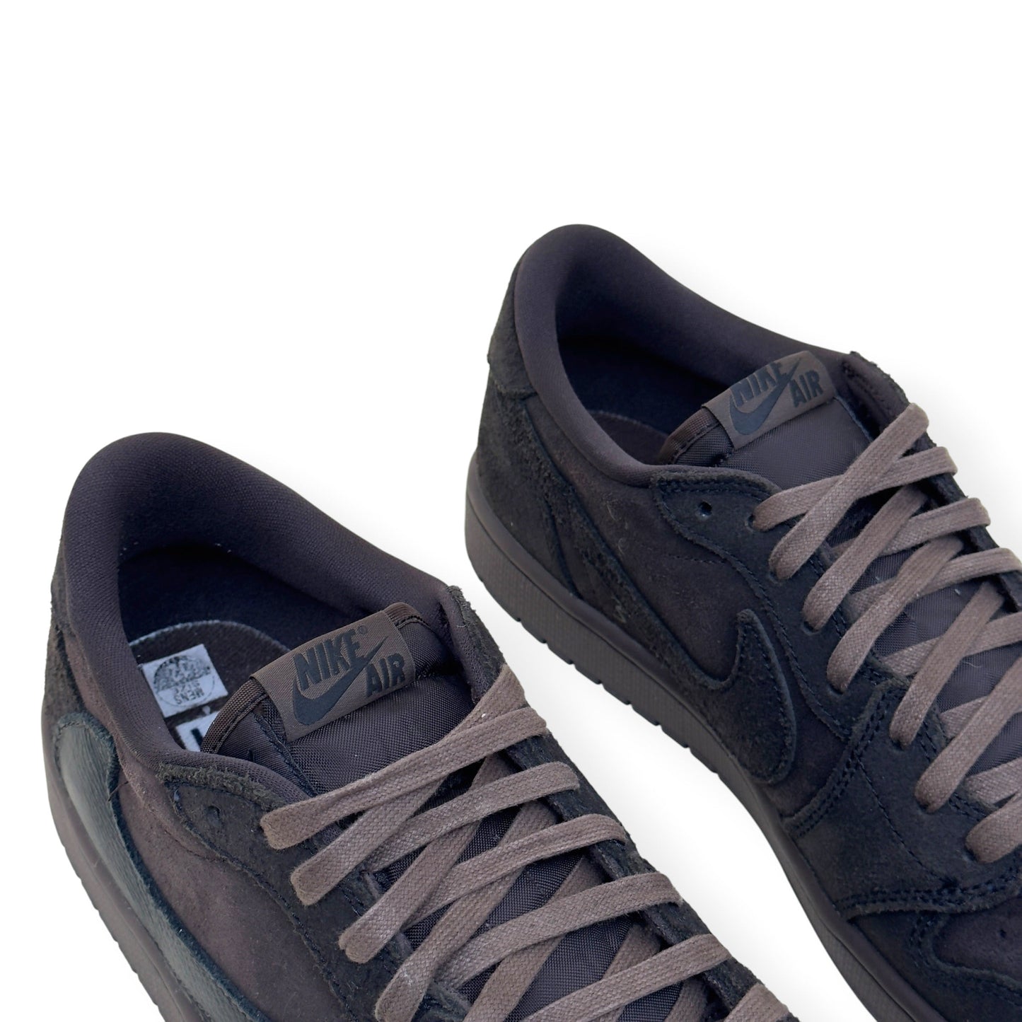 NIKE X TRAVIS SCOTT AIR JORDAN 1 LOW OG SP SNEAKER VELVET BROWN UK11 | UK 11, Brown