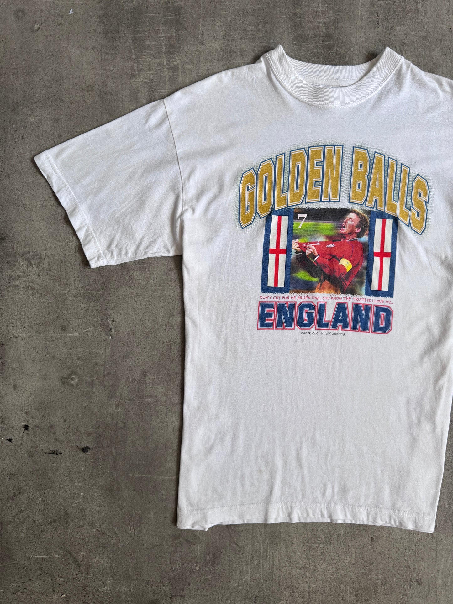 David Beckham "Golden Balls" Graphic Tee | Small, Multicoloured