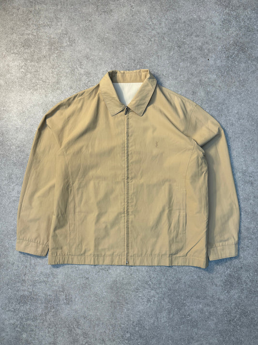 Yves Saint Laurent Beige Reversible Windproof Harrington Jacket