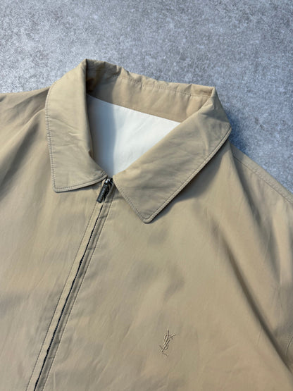 Yves Saint Laurent Beige Reversible Windproof Harrington Jacket