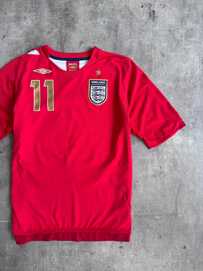 2006-2008 England x Umbro "Cole 11" Away Shirt | Extra Small, Multicoloured