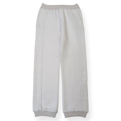 LOUIS VUITTON QUILTED TEXTURED WOOL TROUSERS LUXURY WHITE XL | XL, Red