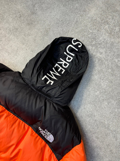 2016 Supreme x The North Face Nuptse Power Orange Puffer Down Jacket