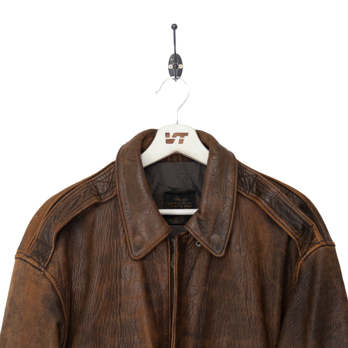 Avirex Washed Leather Aviator Bomber