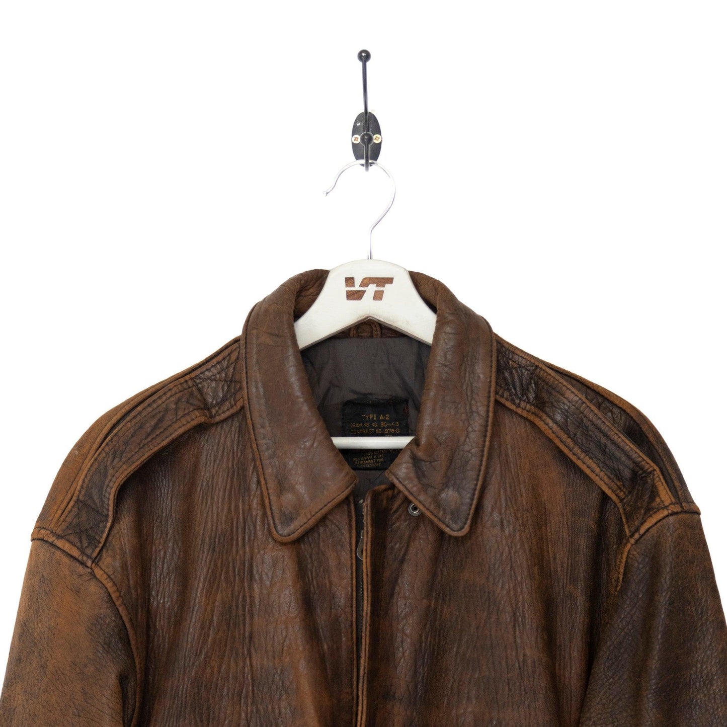 Avirex Washed Leather Aviator Bomber - Known Source