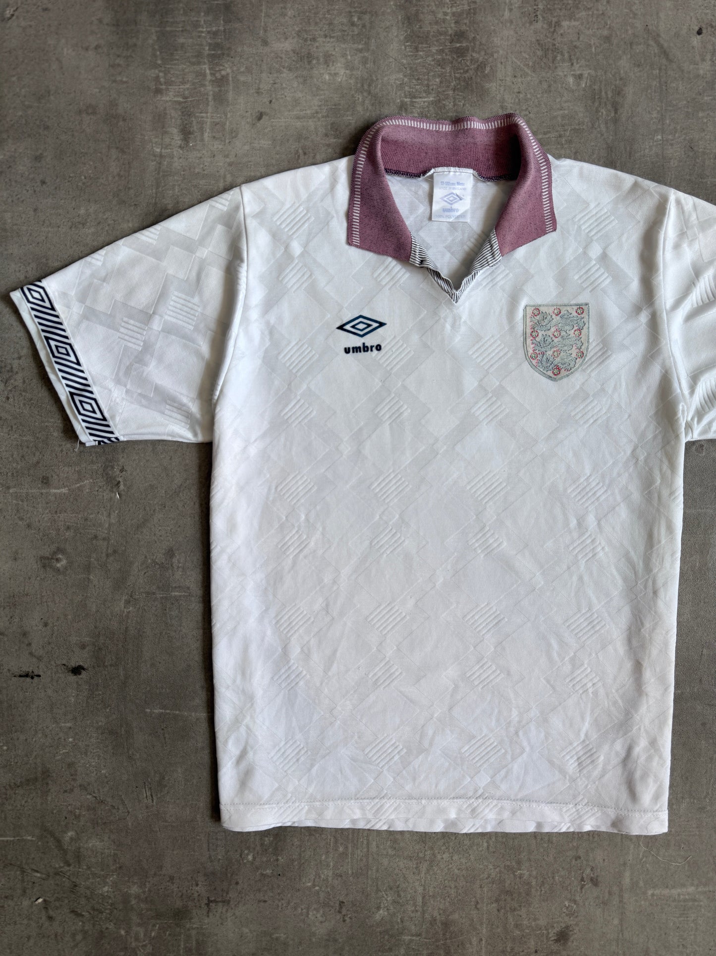 1990 England x Umbro Home Football Shirt | Extra Large, Multicoloured