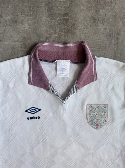 1990 England x Umbro Home Football Shirt | Extra Large, Multicoloured