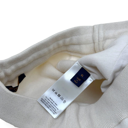 LOUIS VUITTON QUILTED TEXTURED WOOL TROUSERS LUXURY WHITE XL | XL, Red