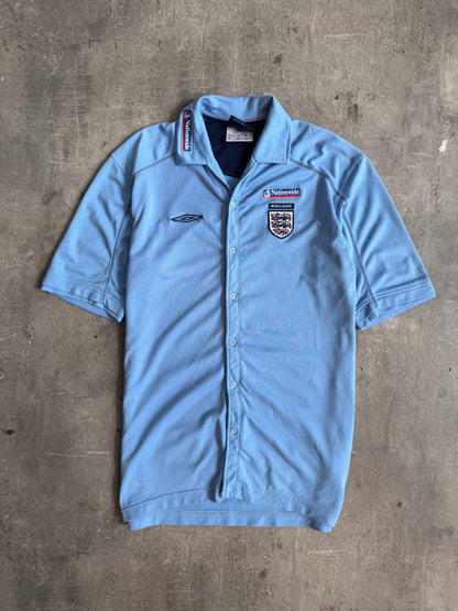 1999-2003 England x Umbro Light Blue Football Polo | Extra Large, Multicoloured
