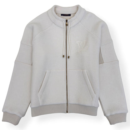 LOUIS VUITTON QUILTED TEXTURED WOOL JACKET LUXURY WHITE XXL | XXL, Red