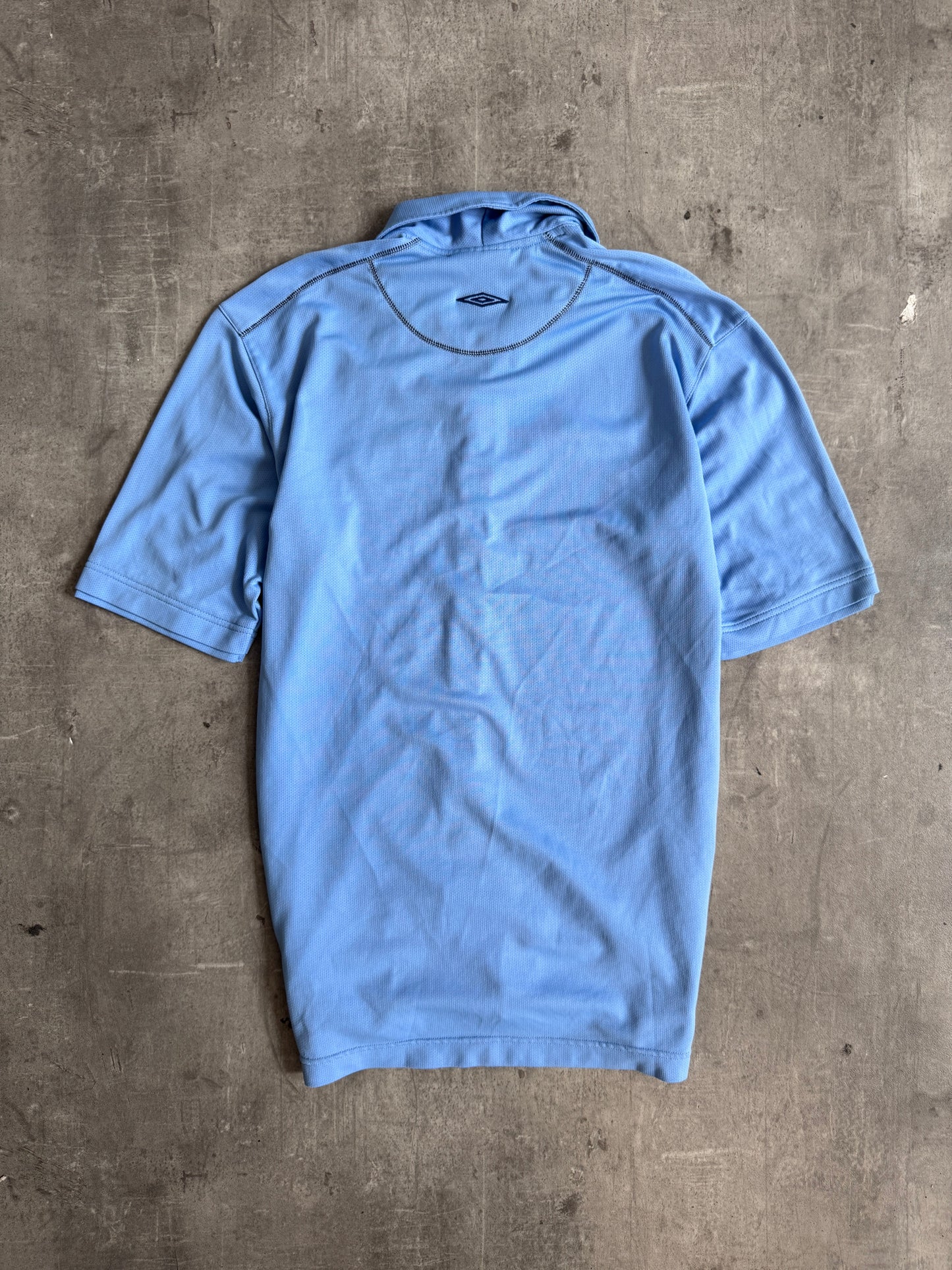 1999-2003 England x Umbro Light Blue Football Polo | Extra Large, Multicoloured