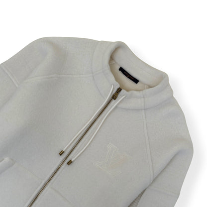 LOUIS VUITTON QUILTED TEXTURED WOOL JACKET LUXURY WHITE XXL | XXL, Red
