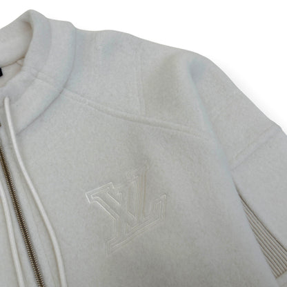 LOUIS VUITTON QUILTED TEXTURED WOOL JACKET LUXURY WHITE XXL | XXL, Red