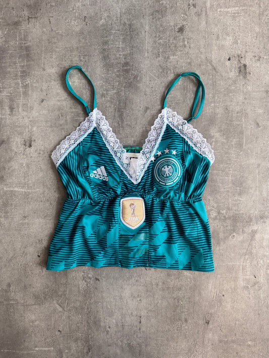 VT Rework: 2018 Germany Adidas Away Football Corset Top | Small, Multicoloured