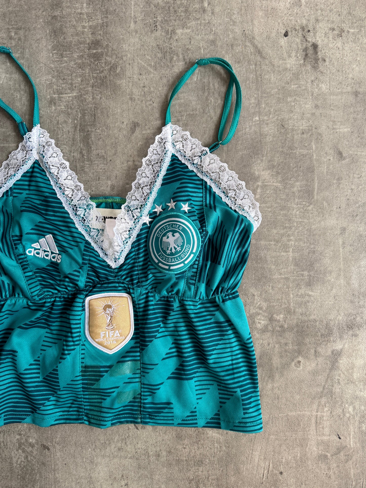 VT Rework: 2018 Germany Adidas Away Football Corset Top | Small, Multicoloured