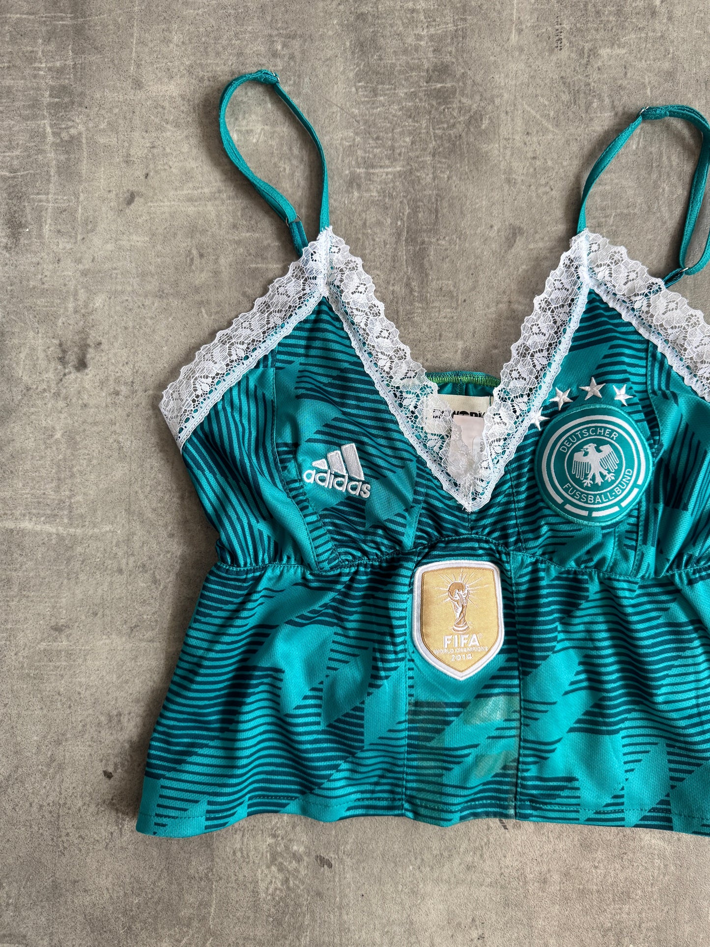 VT Rework: 2018 Germany Adidas Away Football Corset Top | Small, Multicoloured