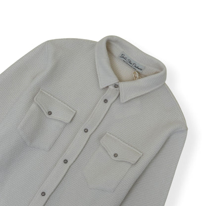 GOD'S TRUE CASHMERE AIR WAFFLE CASHMERE SHIRT ECRU XL | XL, Ecru