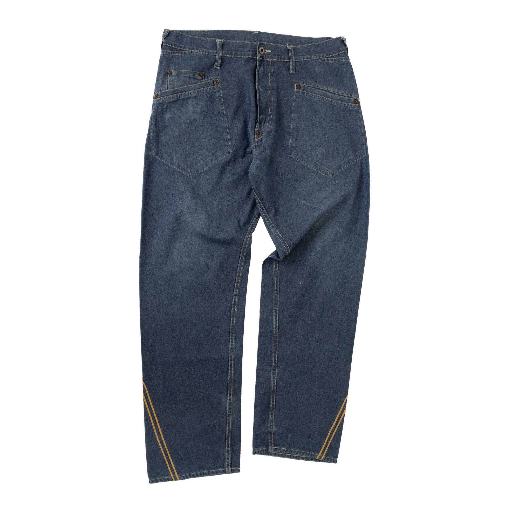 Evisu Stripe Detail Embroidered Denim Jeans - Known Source