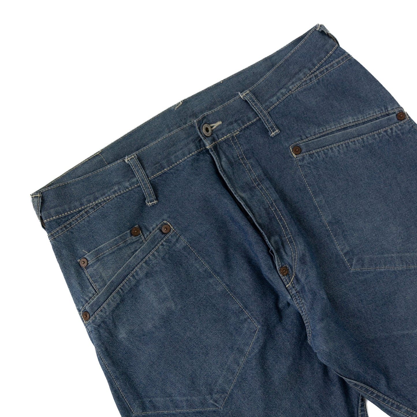 Evisu Stripe Detail Embroidered Denim Jeans SC:5782