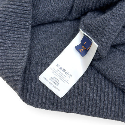 LOUIS VUITTON LV FREQUENCY EMBROIDERED WOOL CARDIGAN GREY L | Large, Grey