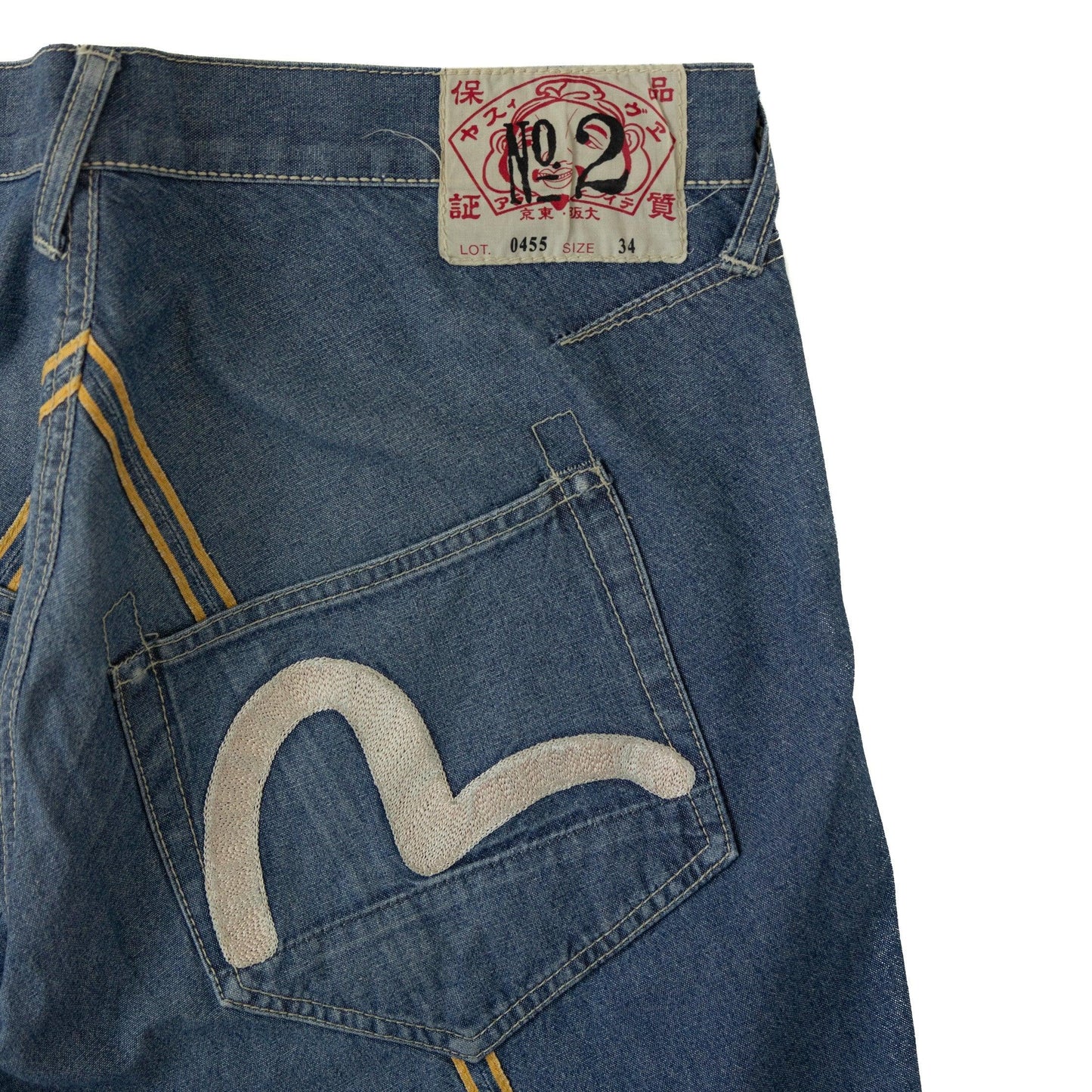 Evisu Stripe Detail Embroidered Denim Jeans - Known Source