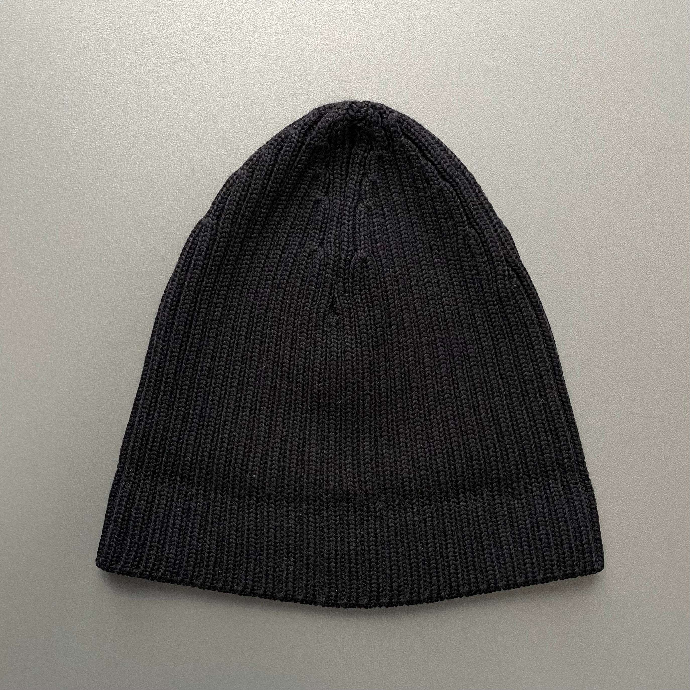 Prada Sport Black 00s Wool Ribbed Beanie – Known Source